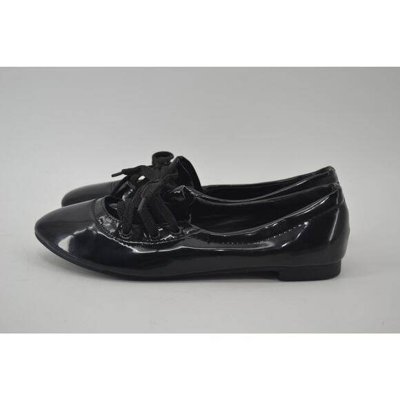 Women's US 9 Black Shiny Ballet Flat Whimsigoth Size 40 - Picture 14 of 14